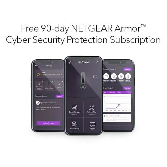NETGEAR Nighthawk DOCSIS AX2700 3.1 2.7Gbps Two-in-One Cable Modem Router (CAX30-100NAS) (Refurbished)