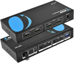 OREI HD-202: 2x2 HDMI Matrix Switch and Splitter HD Resolutions Up To 4K/2K
