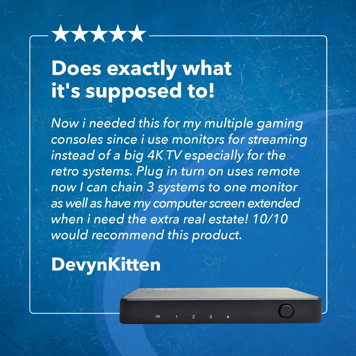OREI UHD-401 High Powered 4x1 HDMI Switch with Audio Extraction & IR Remote