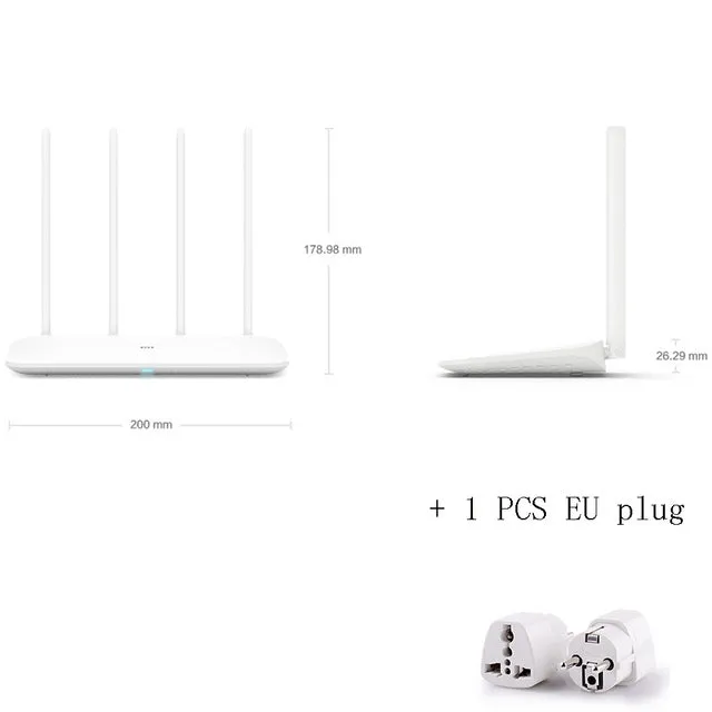 Original Xiaomi Router 4  Wifi Repeater 2.4G 5GHz 1167Mbps Fiber-optic Full Gigabit Smart Router 128MB MiNet Fast Mi APP Connect