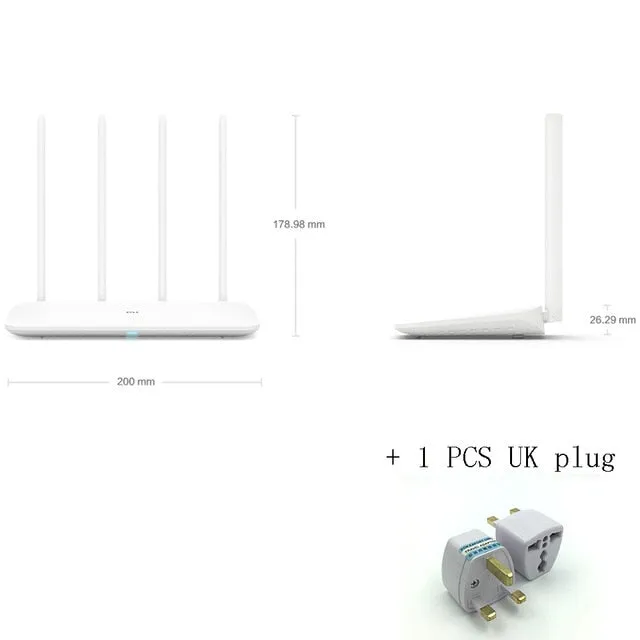 Original Xiaomi Router 4  Wifi Repeater 2.4G 5GHz 1167Mbps Fiber-optic Full Gigabit Smart Router 128MB MiNet Fast Mi APP Connect