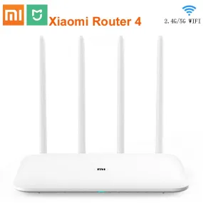 Original Xiaomi Router 4  Wifi Repeater 2.4G 5GHz 1167Mbps Fiber-optic Full Gigabit Smart Router 128MB MiNet Fast Mi APP Connect