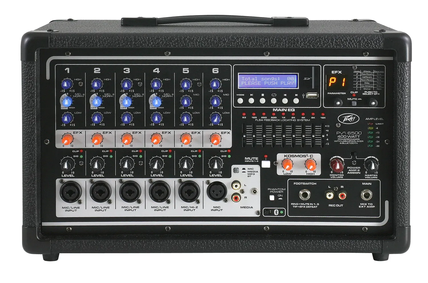 Peavey PVi®6500 5-channel 400W All-In-One Powered Mixer