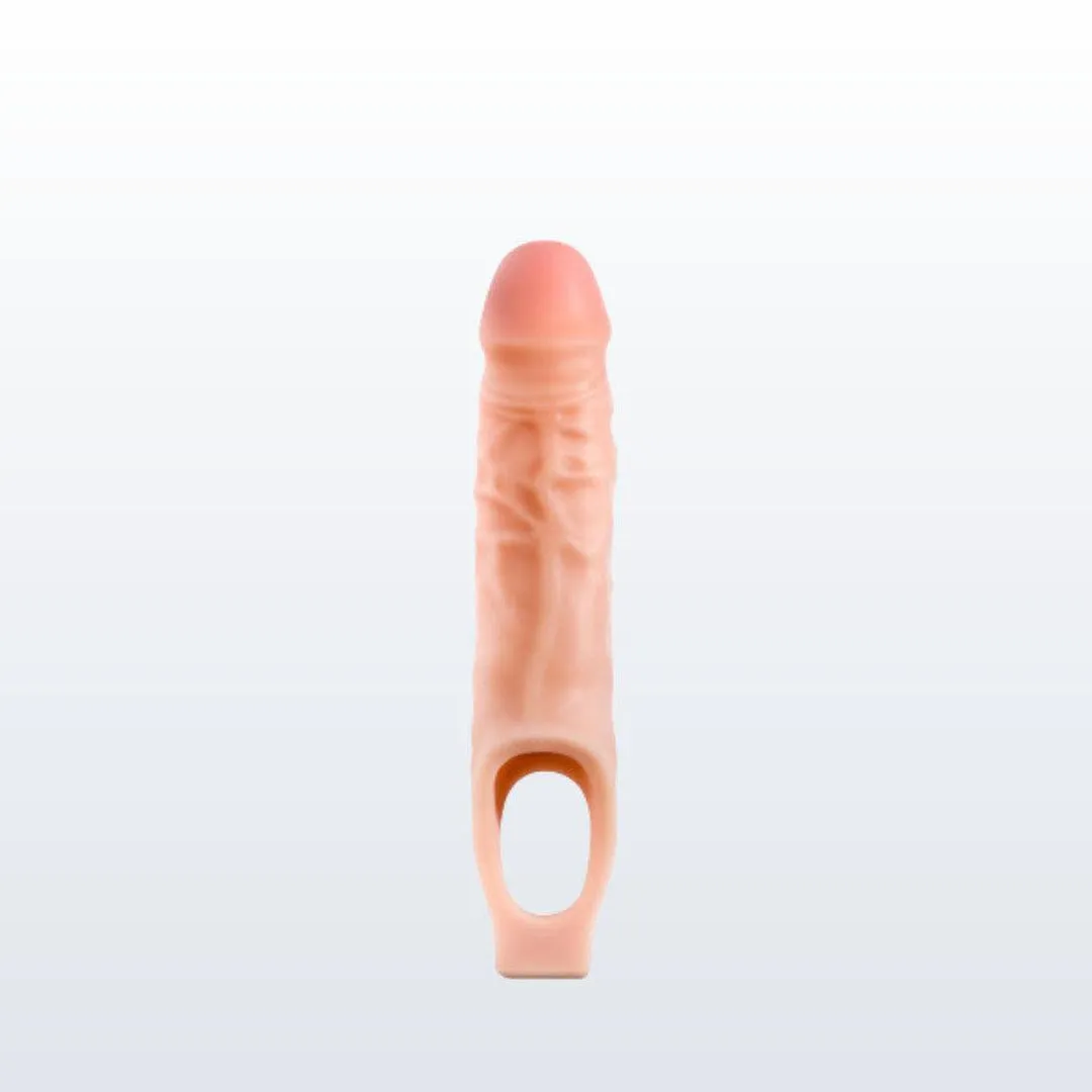 Performance Plus 9" Silicone Cock Sheath Penis Extender - Vanilla