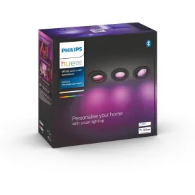 Philips Hue Centura 3er-Set (Schwarz, rund)