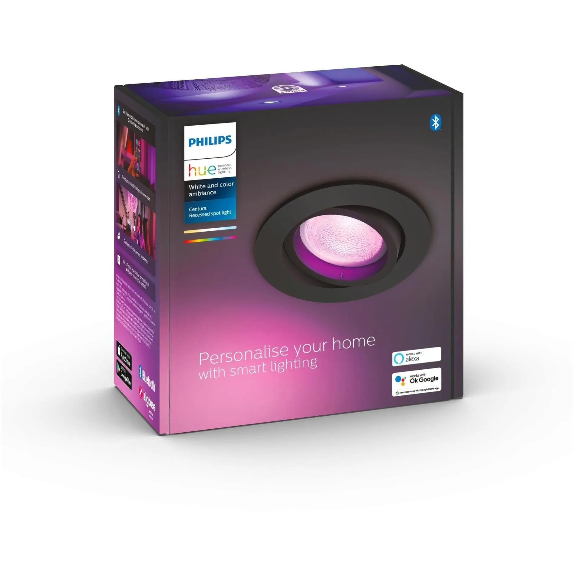 Philips Hue Centura (Schwarz, rund)