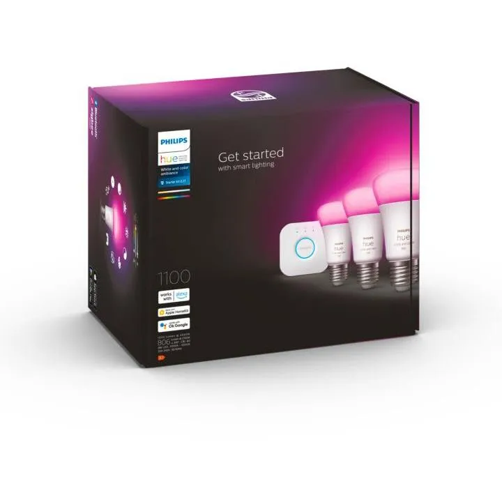 Philips Hue E27 A60 Colour Bluetooth Starter Kit [2022]