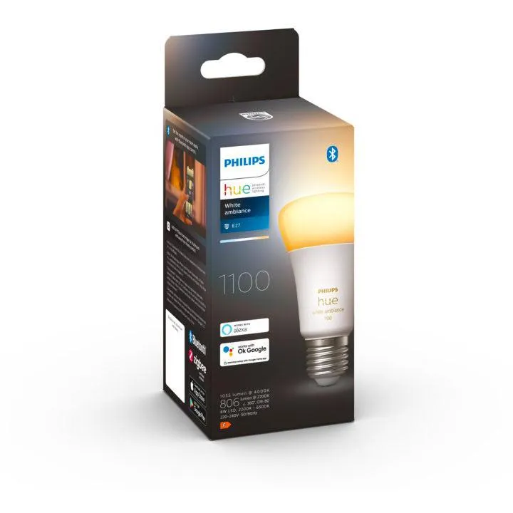 Philips Hue E27 A60 White Ambiance Bluetooth Bulb [2022]