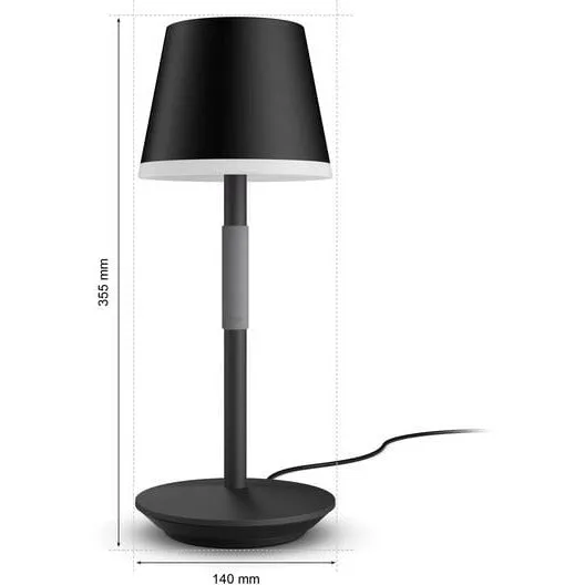Philips Hue Go Tischlampe (Schwarz)