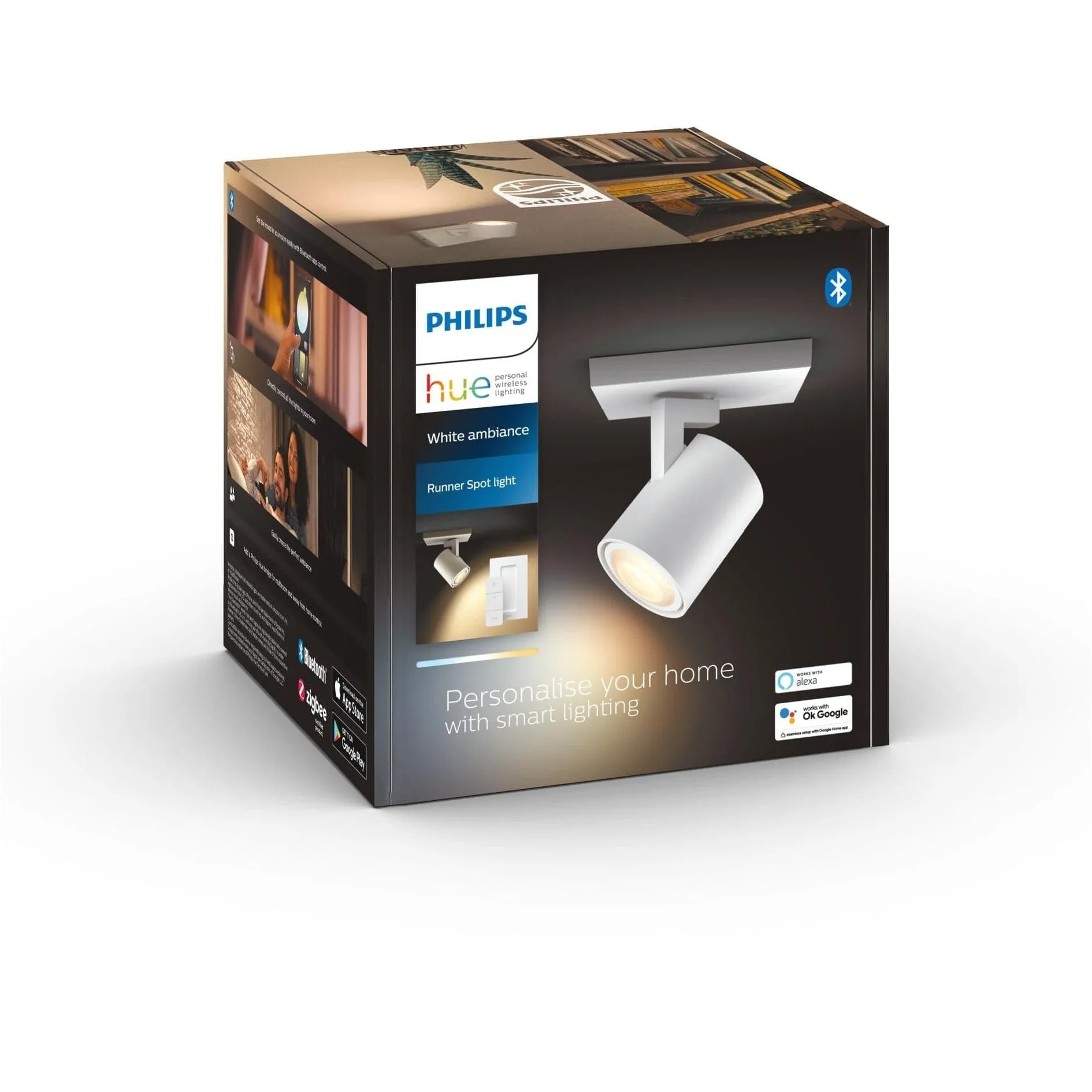 Philips Hue Runner mit Dimmschalter (1er-Spot, Weiss)