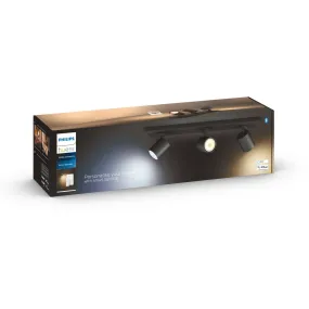 Philips Hue Runner mit Dimmschalter (3er-Spot, Schwarz)