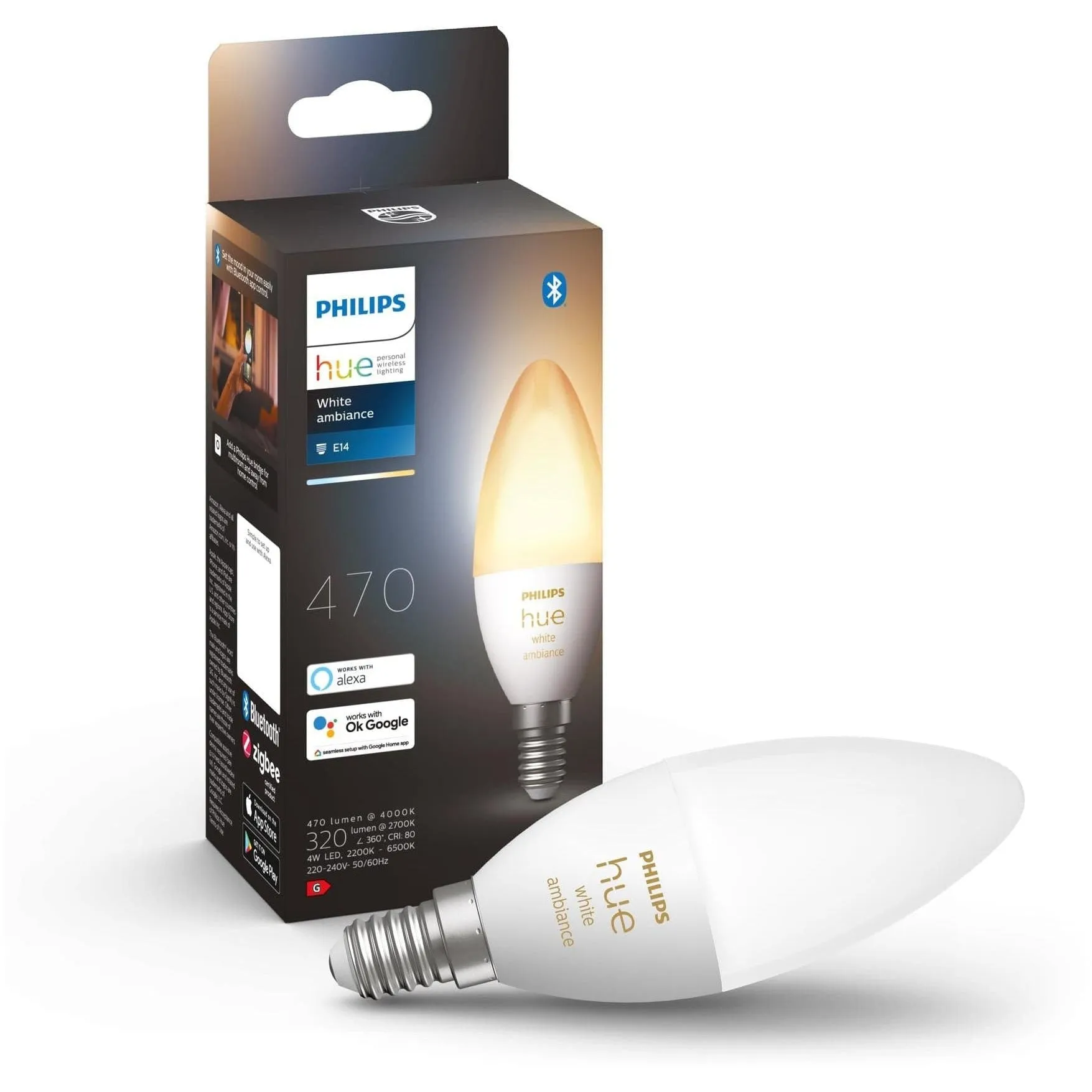 Philips Hue White Ambiance Erweiterung (E14, 470lm)
