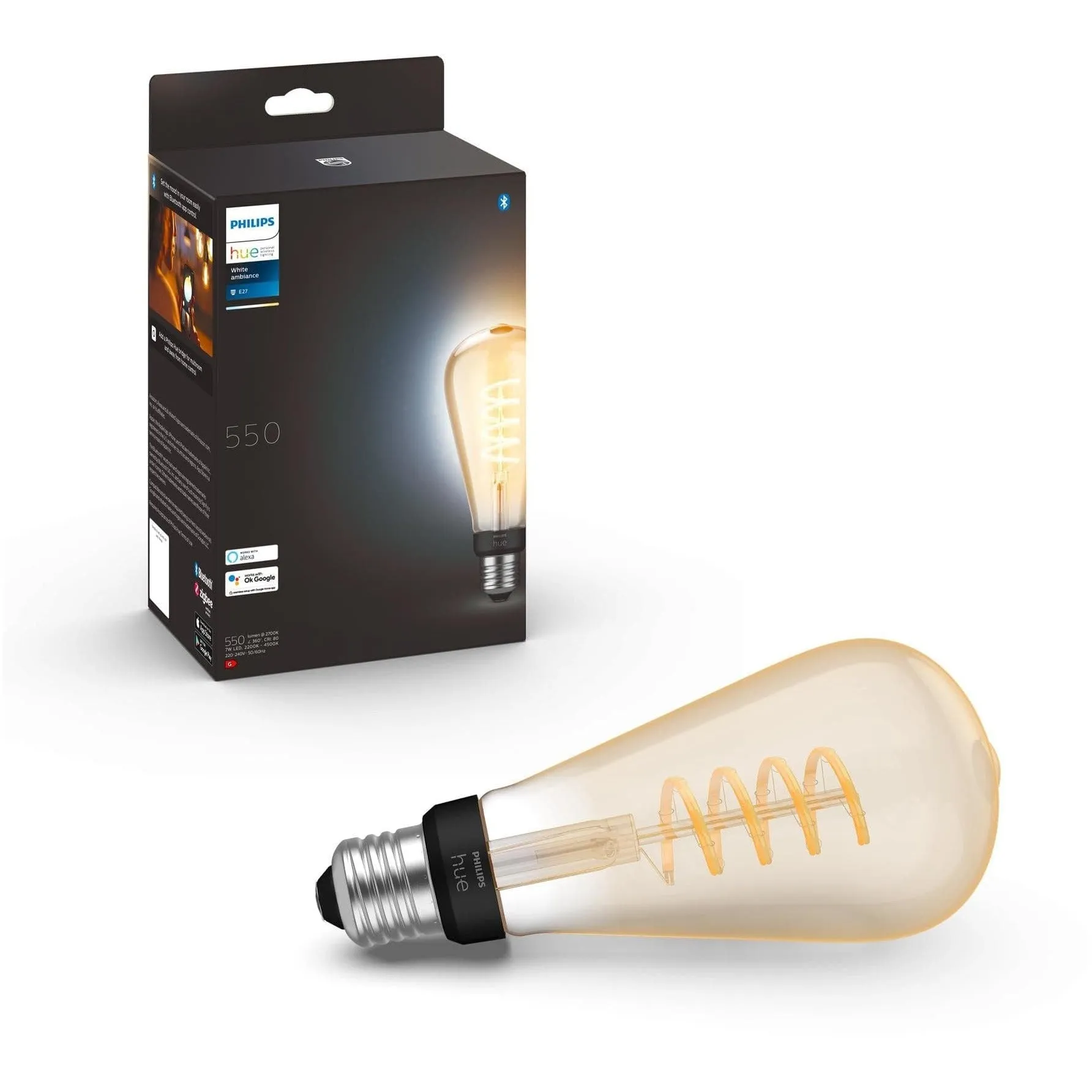 Philips Hue White Ambiance ST72 Filament Giant Edison (E27, 300lm)