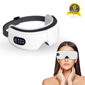 Portable Eye Massager With Heat & Vibrations | With Bluetooth Music, Remove Dark Eye Circles, Wrinkles, Puffy and Sore Eyes & Improve Sleep