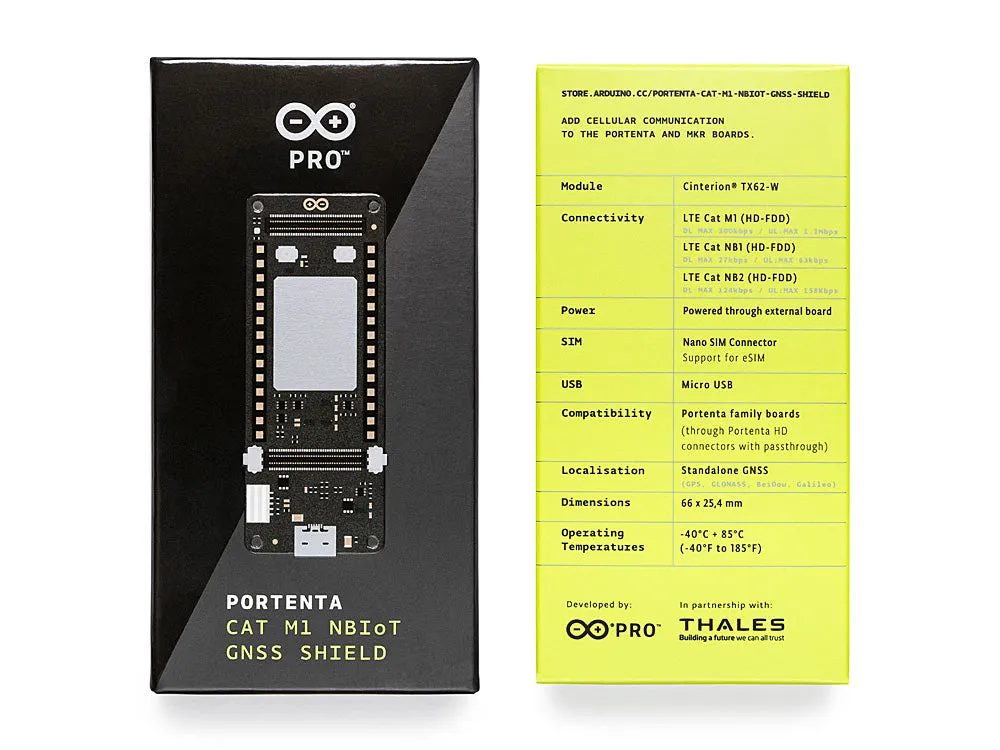 Portenta CAT.M1/NB IoT GNSS Shield