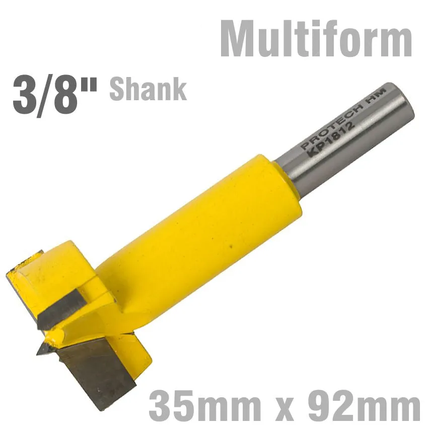 PRO-TECH HINGE BORE BIT 35MM X 92MM 3/8' SHANK KP1812