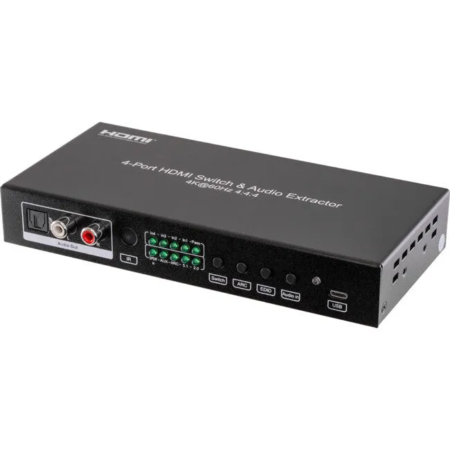 PRO2 4-Way HDMI 2.0 Switch 18Gbps HDR Audio Extraction