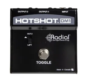 Radial HotShot DM-1 dynamic microphone switcher with a momentary toggle footswitch