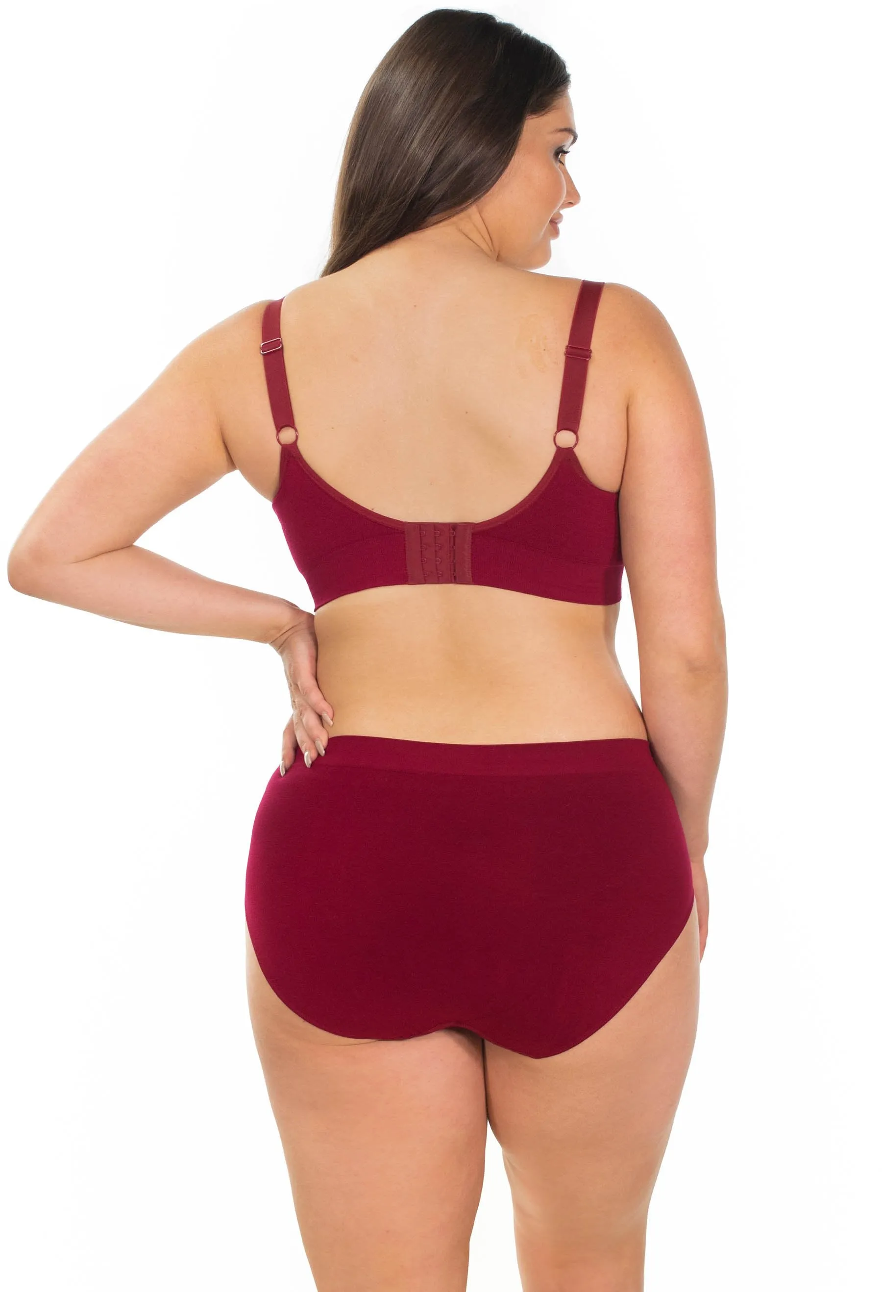 Red Bamboo Nursing Bra   High Cut Undies Set