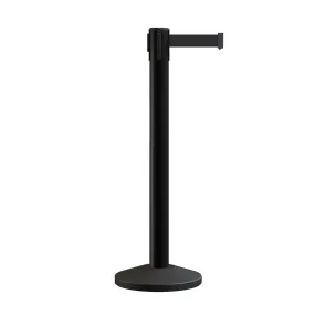 Retractable Belt Barrier Stanchion, Sloped Base, 14 ft Belt - Montour Line M650