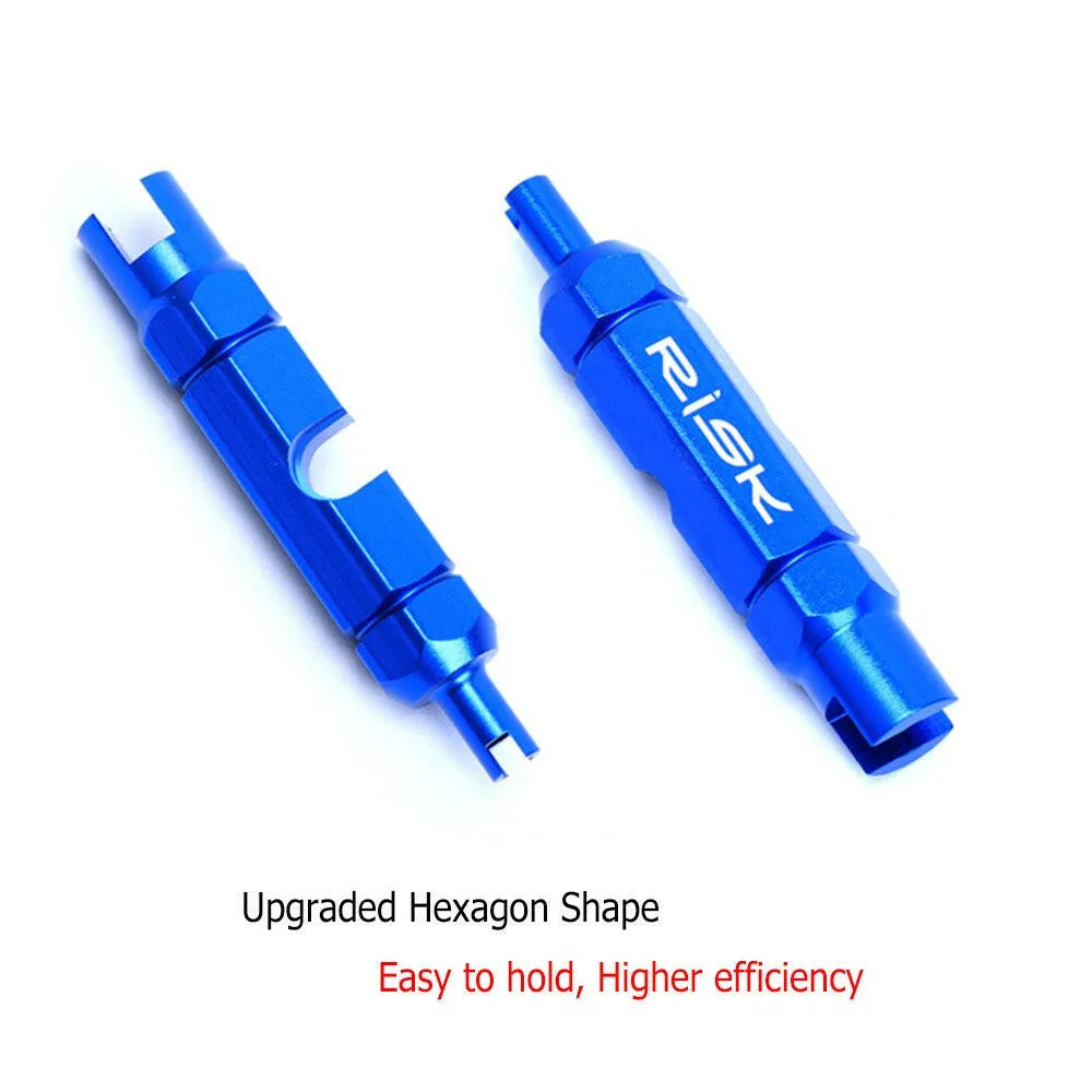 RISK Bicycle Valve Core Removal Tool for Schrader Presta Extender Bike Tube Tire Valve Tool