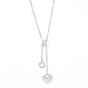 Stainless Steel Silver Pendant With Heart Charm