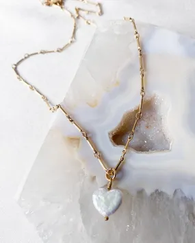 Sweet Heart Pearl Necklace