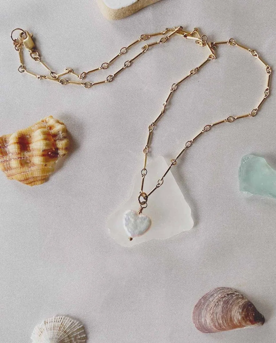 Sweet Heart Pearl Necklace