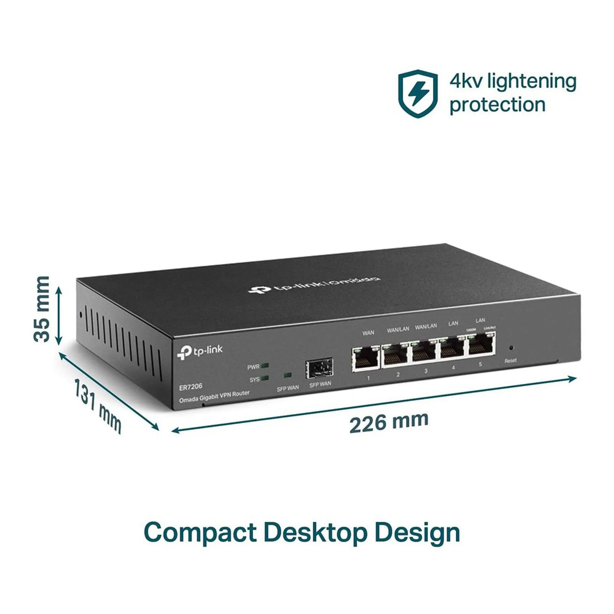 TP-Link ER7206 4-Port Multi-WAN Professional Omada Gigabit VPN Router