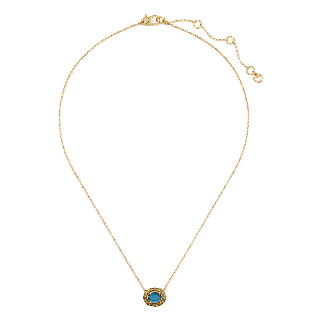 Victoria Mini Pendant in Blue & Gold