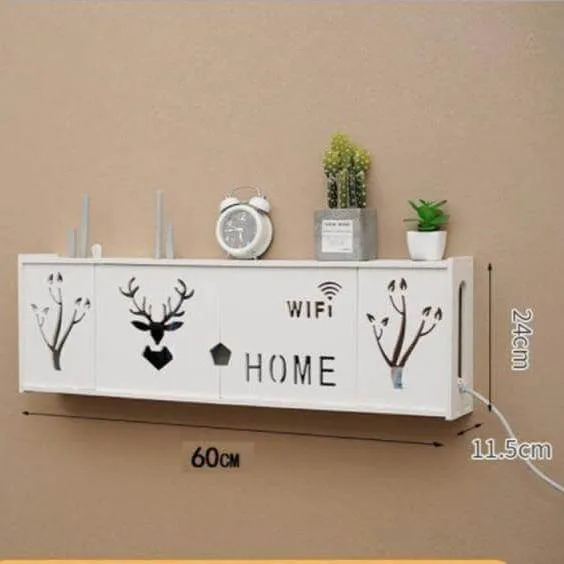 Wall-Mounted Cozy Home Wifi Router Storage Shelf