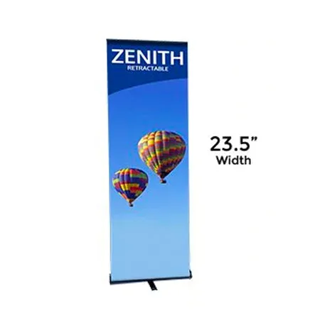 ZENITH Retractable Banner Stand | 23.5" Wide  Banner | Single Sided Adjustable Bannerstand