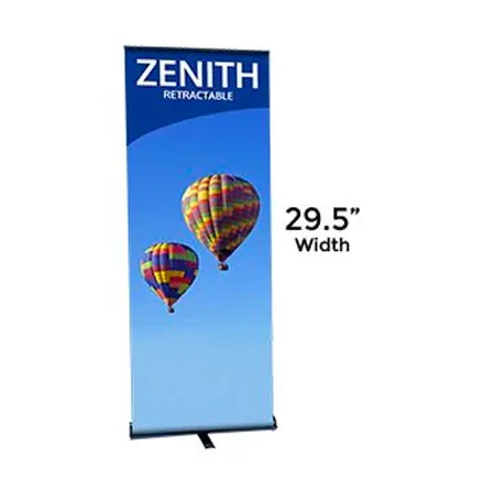 ZENITH Retractable Banner Stand | 29.5" Wide  Banner | Single Sided Adjustable Bannerstand