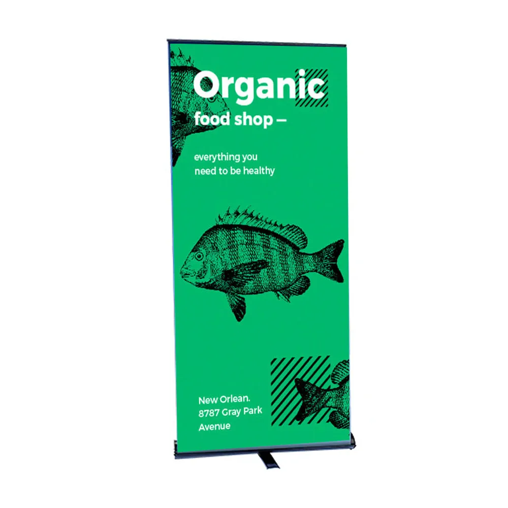 ZENITH Retractable Banner Stand | 35.5" Wide  Banner | Single Sided Adjustable Bannerstand