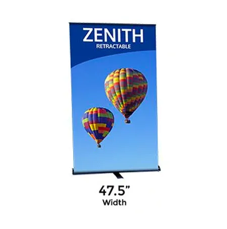 ZENITH Retractable Banner Stand | 47.5" Wide  Banner | Single Sided Adjustable Bannerstand