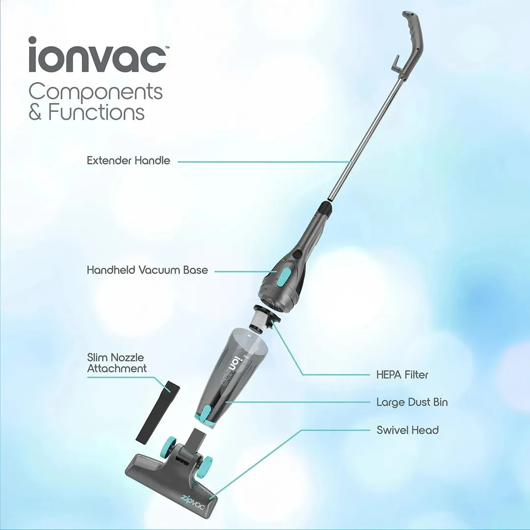 ZipVac, 3-in-1 Corded Upright/Handheld Floor and Carpet Hand Vacuum Cleaner